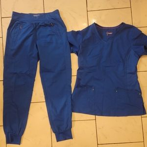 Purple Label Yoga Scrub Set With Jogger Pants